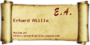 Erhard Atilla névjegykártya